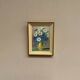 Mid-Century Oil on Panel “ Vase” by Sascher, Signed, Vintage & Framed 17 × 22cm