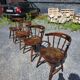 4 fauteuils bistrot style western en hêtre