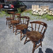 4 western-style bistro chairs in beech wood