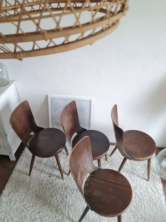 Set of 4 Scandinavian chairs from the 1960s.