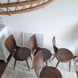 Set of 4 Scandinavian chairs from the 1960s.