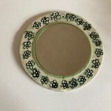 Incised ceramic mirror with flowers 1960