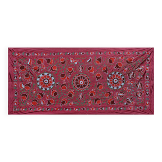 Hand knotted rug, vintage Turkish rug 93x195 cm