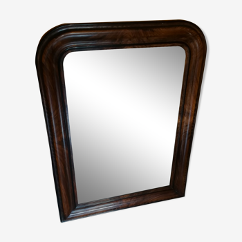 Miroir 1900 classique décor imitation bois