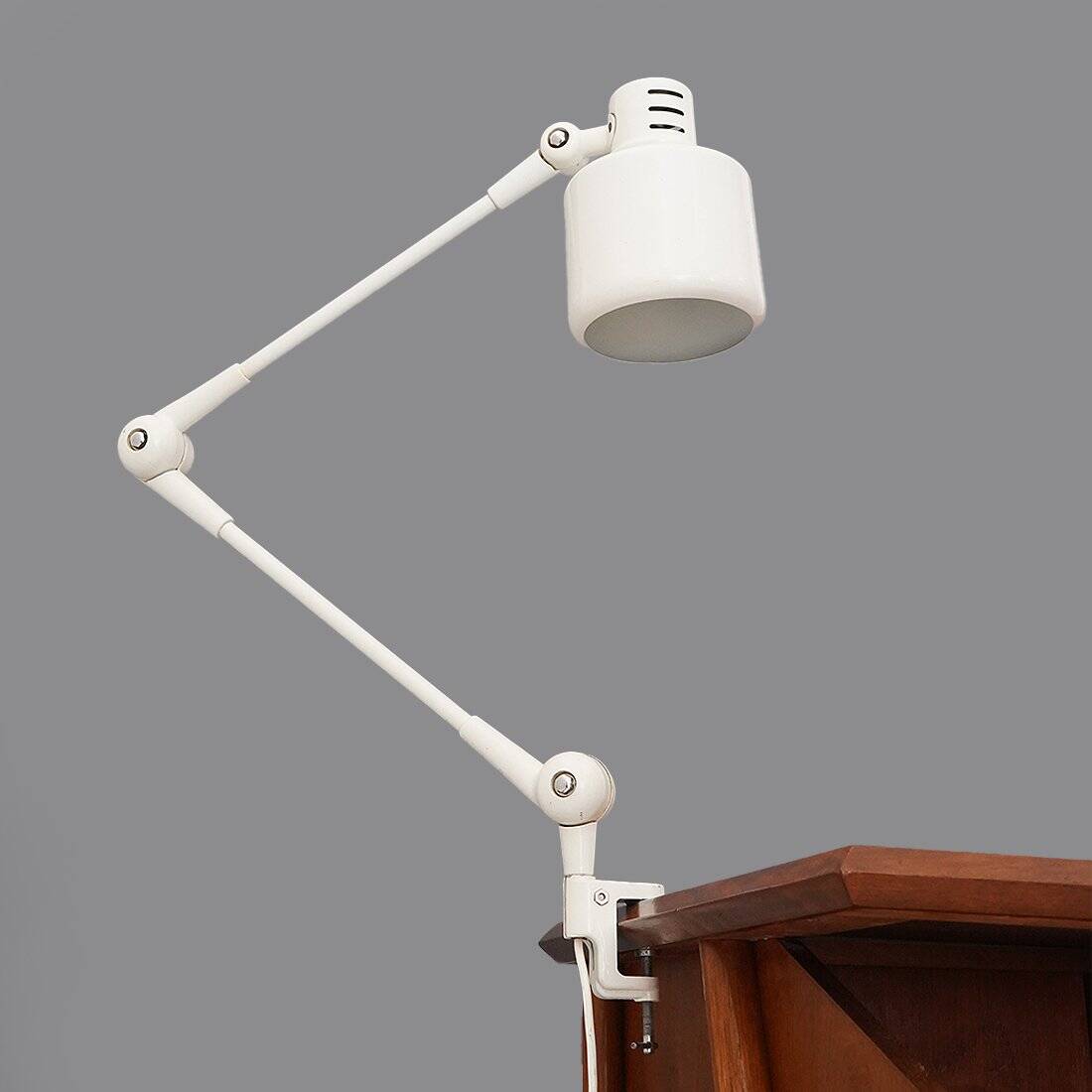 Adjustable studio clip lamp by Olaf Von Bohr for Valenti, 1970s.