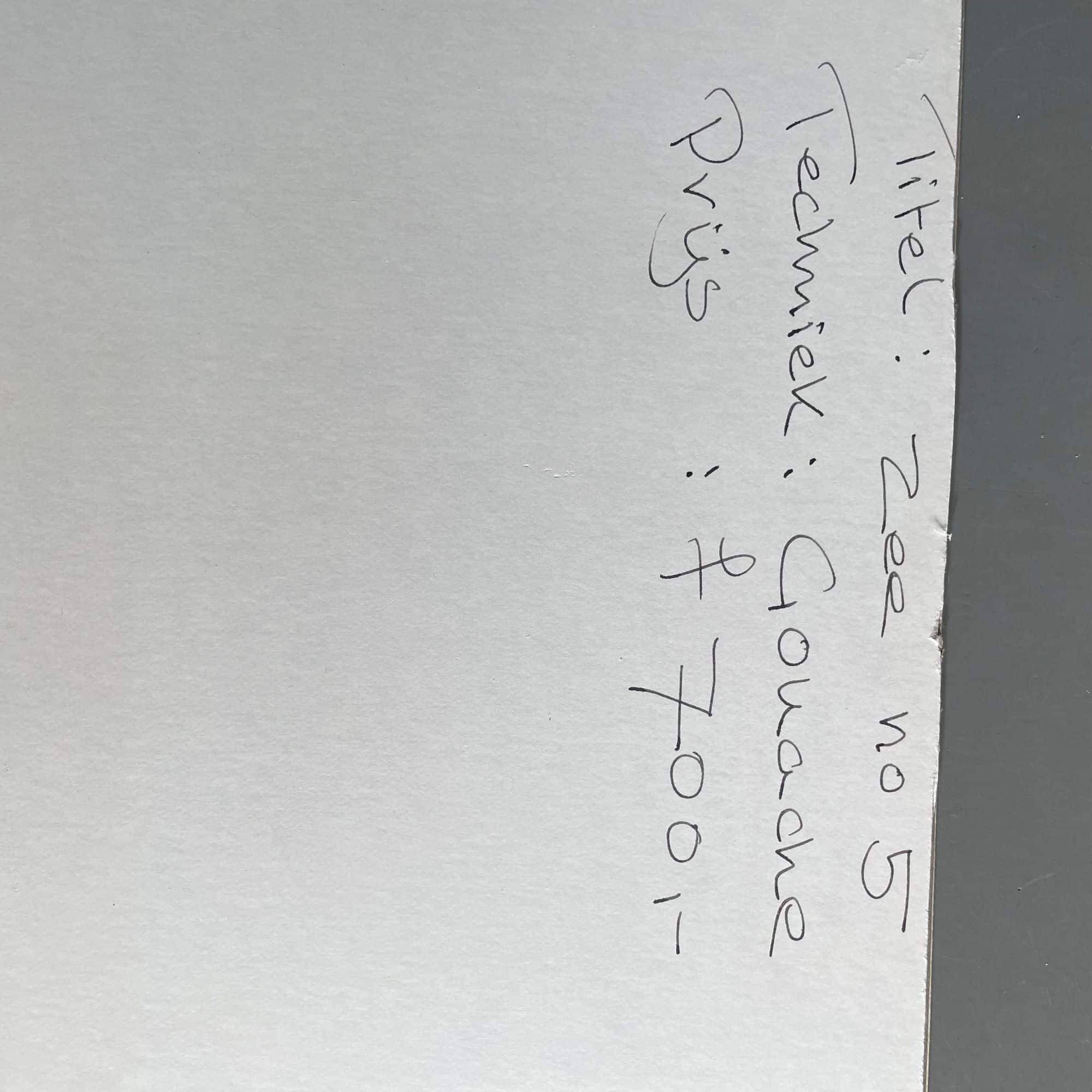 Dutch art work, Paul Overhaus ‘Sea nr. 5’, dated 1977