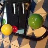 Vintage coat racks with balls and mirror