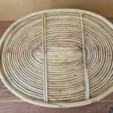 Gabriella Crespi (1922-2017) Rattan basket, tray, centerpiece