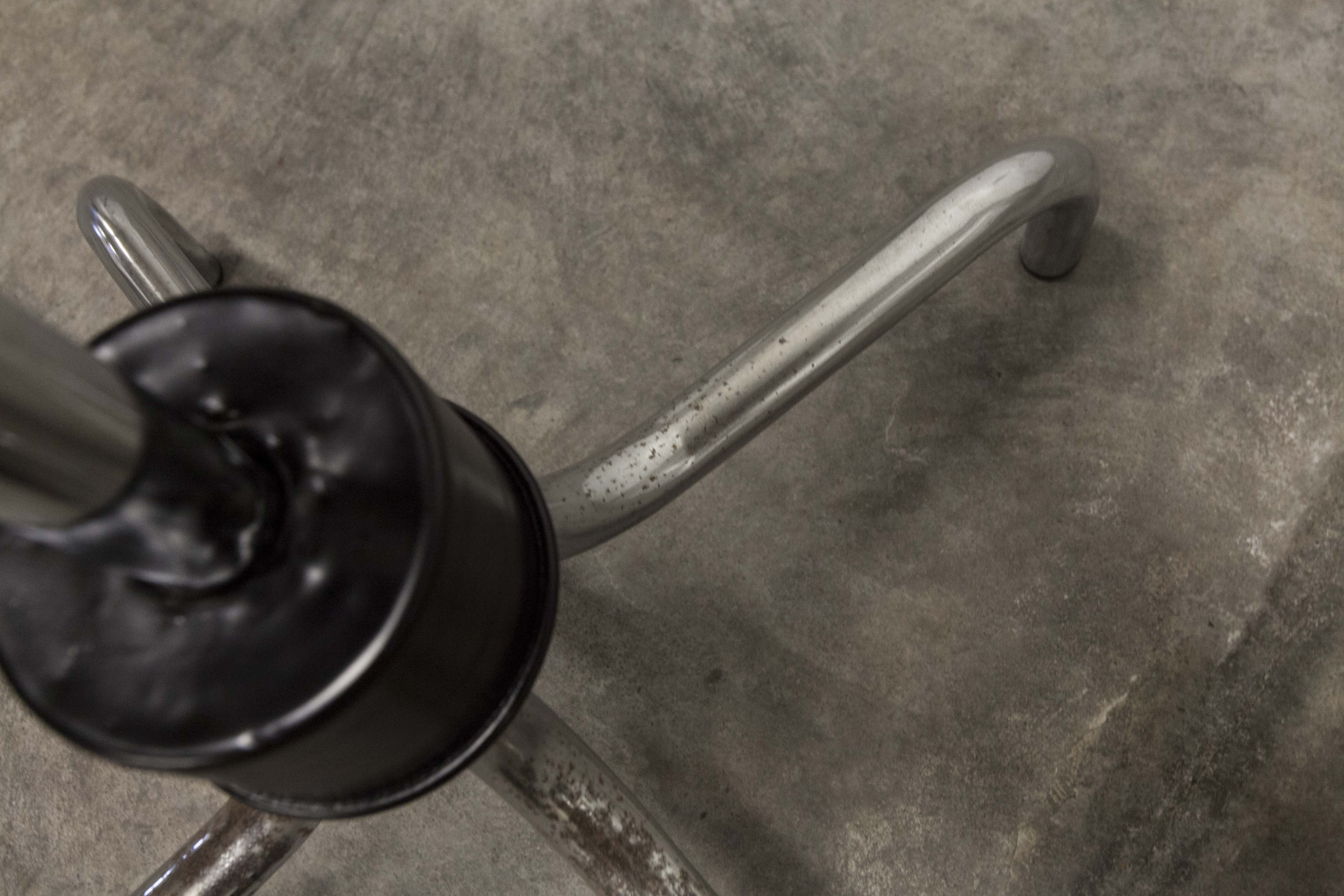 Manail holder parrot metal chrome industrial 1960