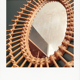 Vintage rattan sun mirror
