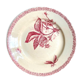 Choisy le Roi flat plate in pink iron earth