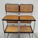 Set of 4 Marcel Breuer cesca black b32 chairs