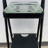 Cendrier on leather stand by Jacques Adnet, 1960