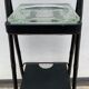 Cendrier on leather stand by Jacques Adnet, 1960