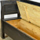 Antique pine drop-top bench, 1900s