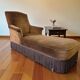 Chaise longue vintage / fauteuil / méridienne avec franges