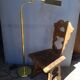 Reading light / articulated floor lamp ep 1970 golden brass