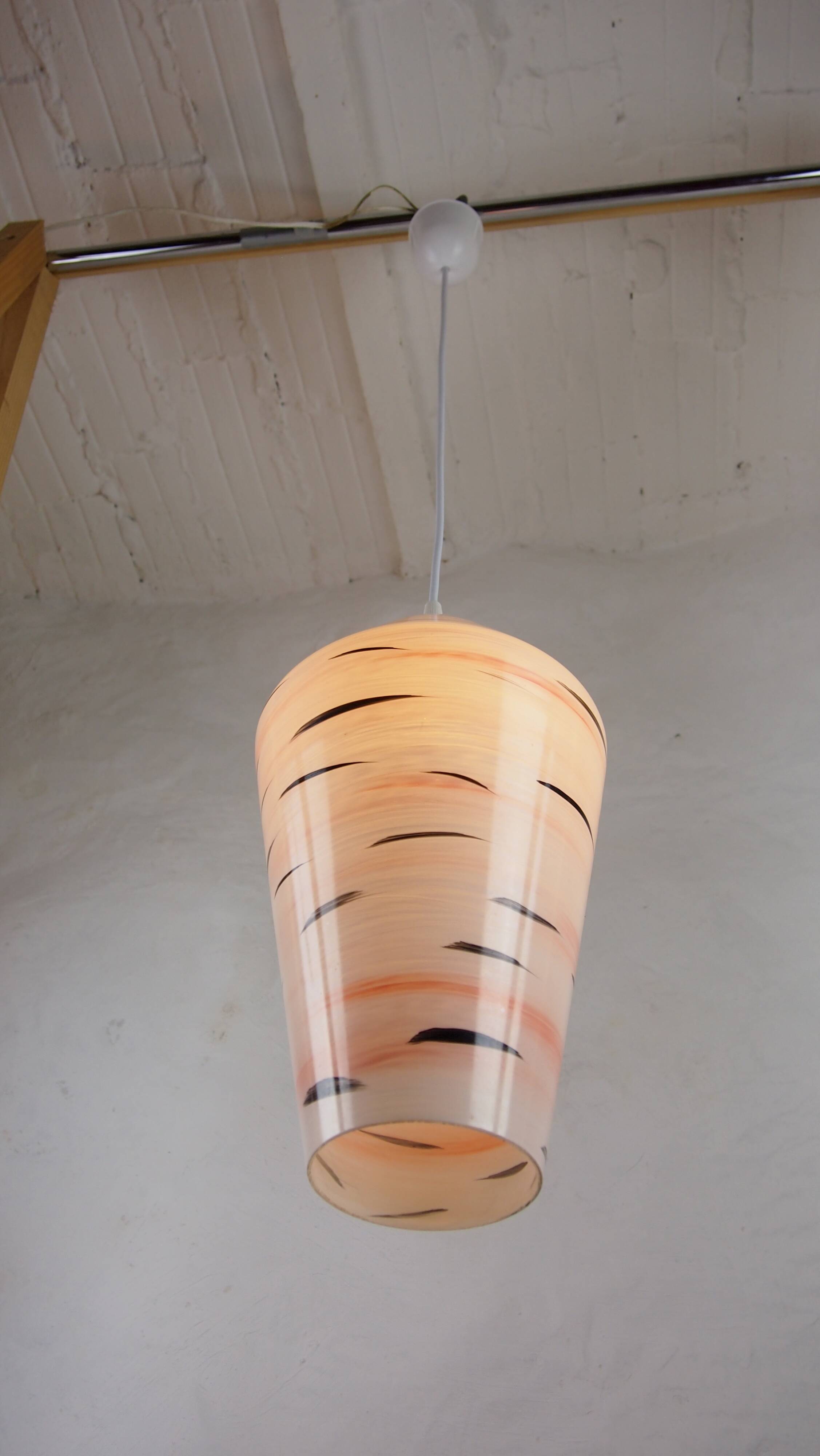 Vintage French pendant light from the 1960s in the Lunel style