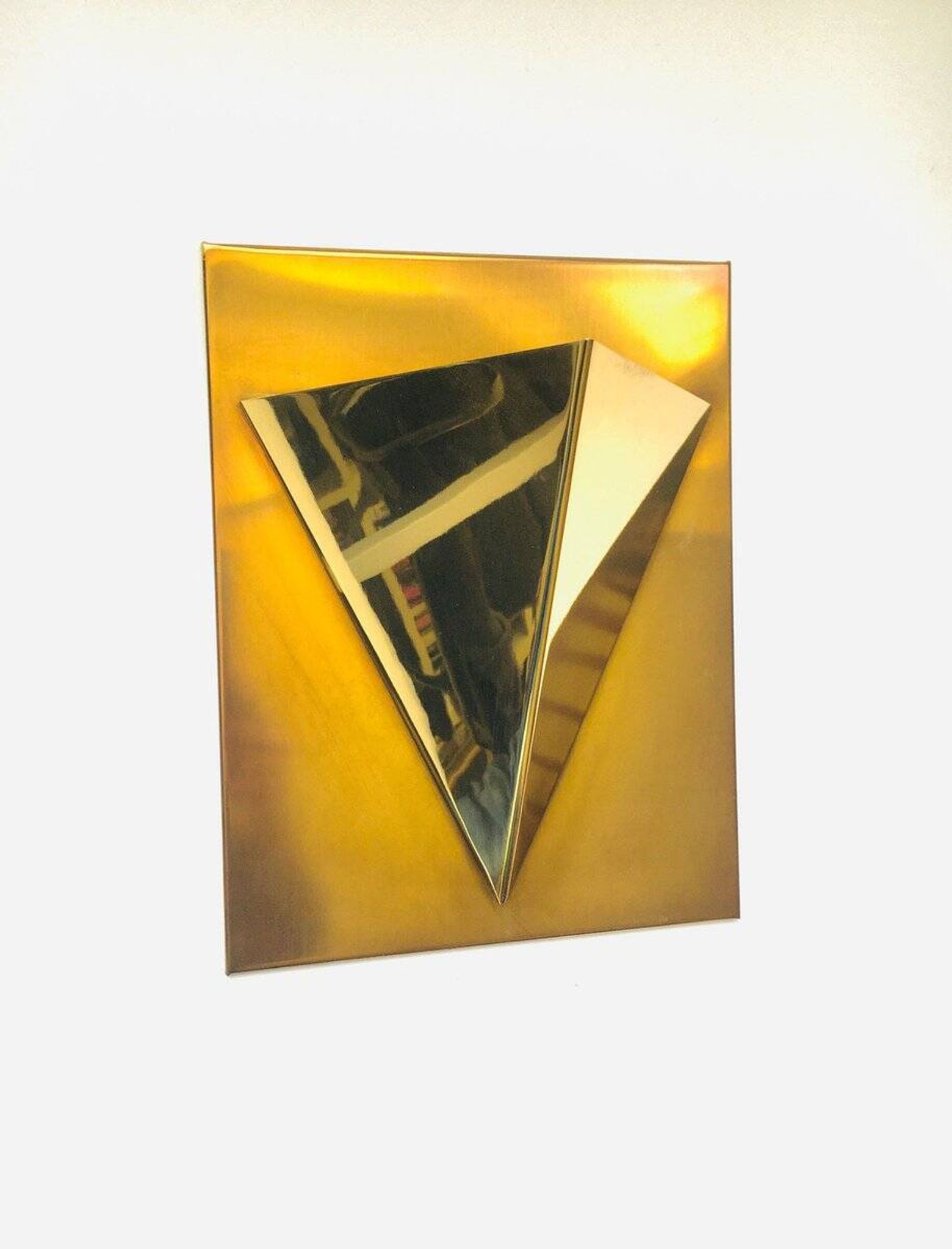 Postmodern Brass Wall Lamp Sconce from Liro, Belgium, 1980s
