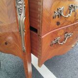 Old louis xv style marquetry chest of drawers