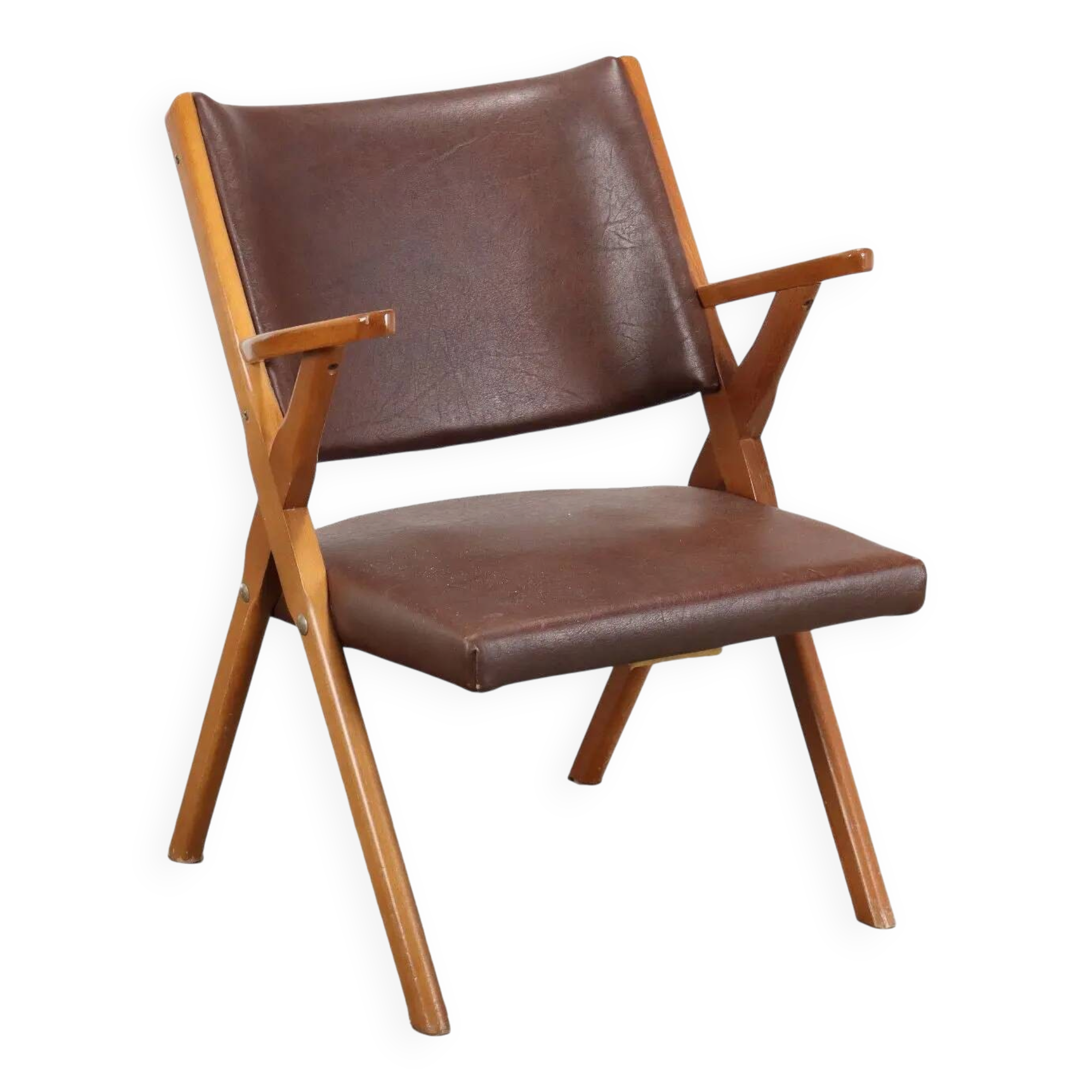 Armchair in faux leather Italy 1960s