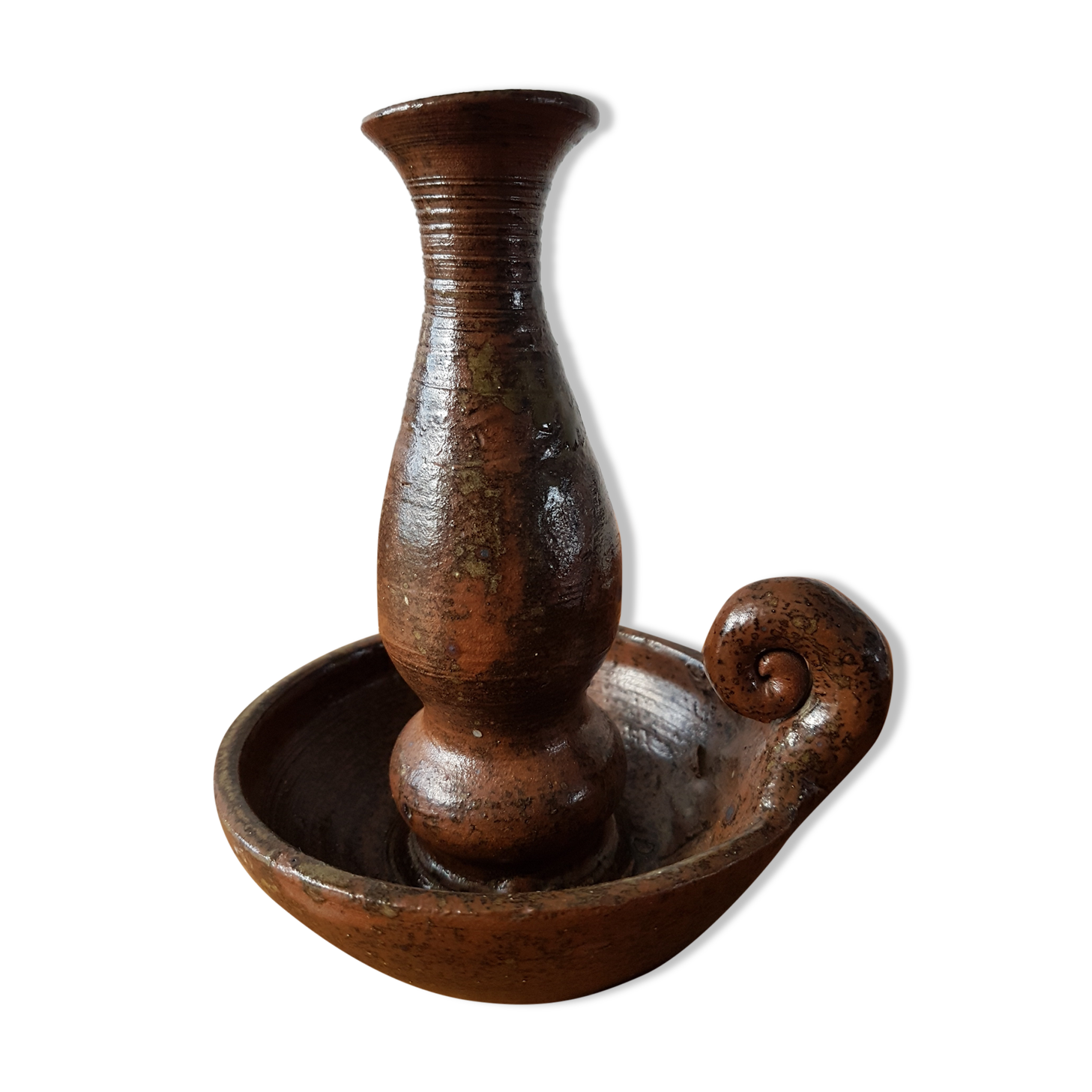 Stoneware candle holder