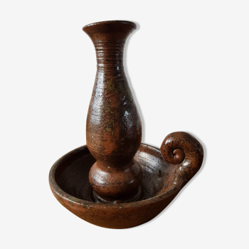 Stoneware candle holder