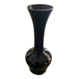 Vase bleu doré