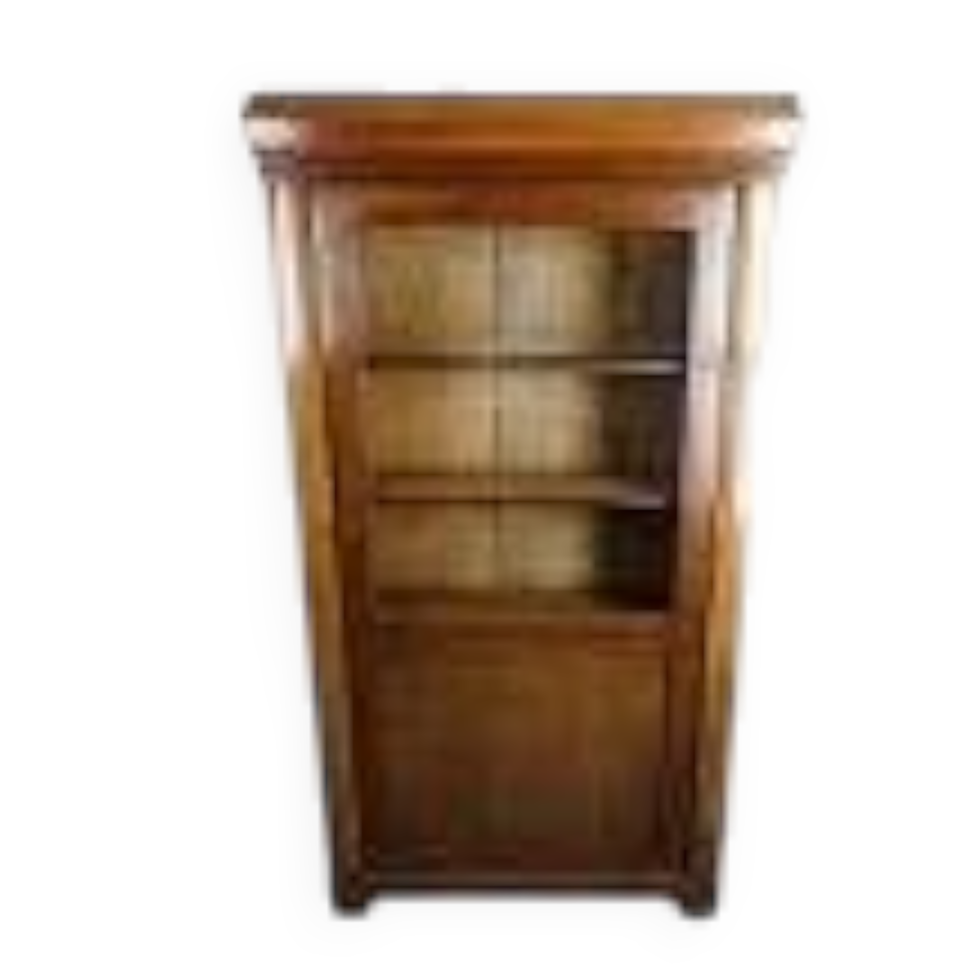 Antique display cabinet with adjustable shelves - Mahogany - Hand polished - 1920s