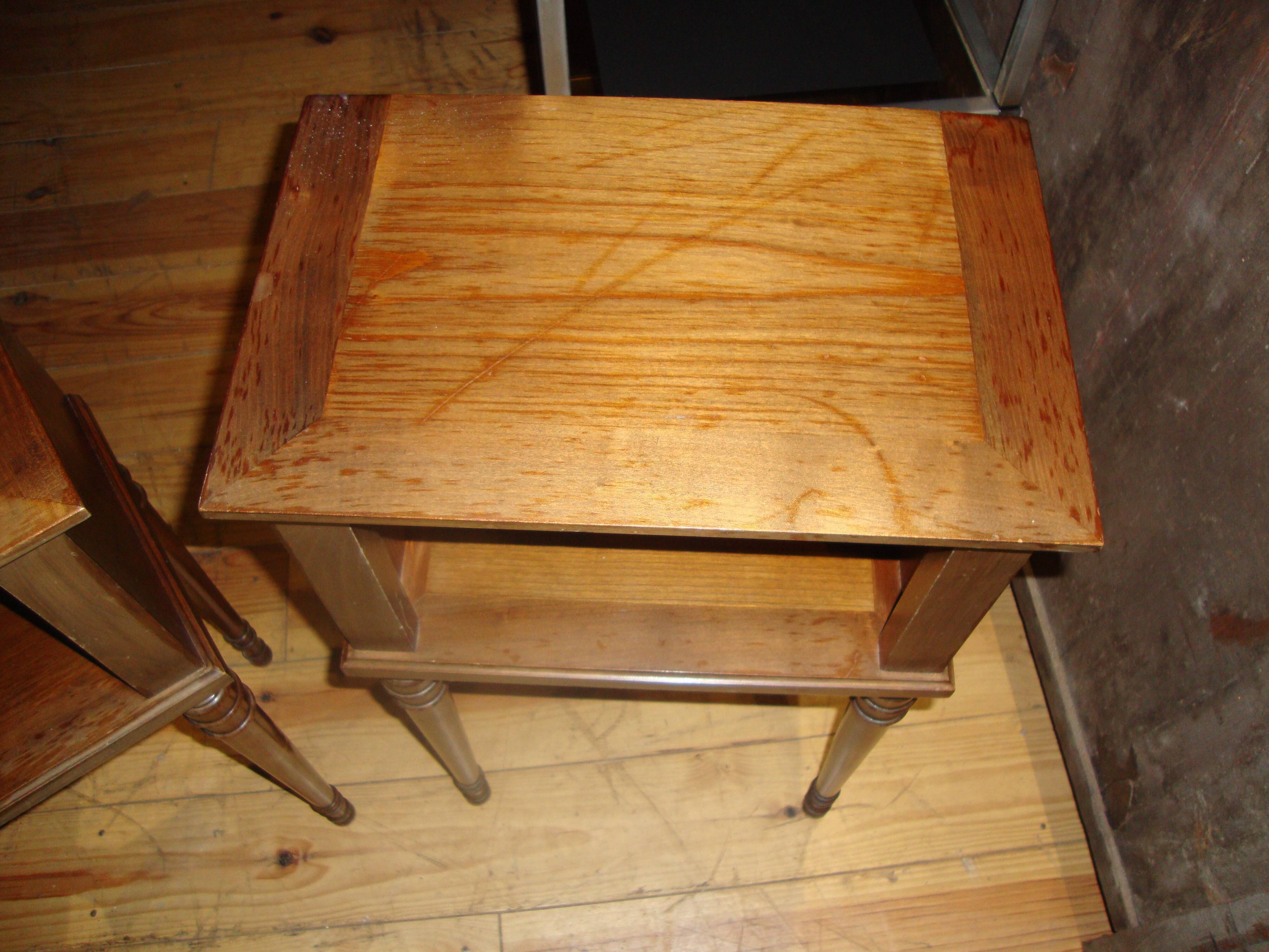 Board-style bedside tables