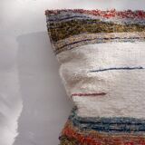 Housse de coussin artisanale en coton recyclé tissé main