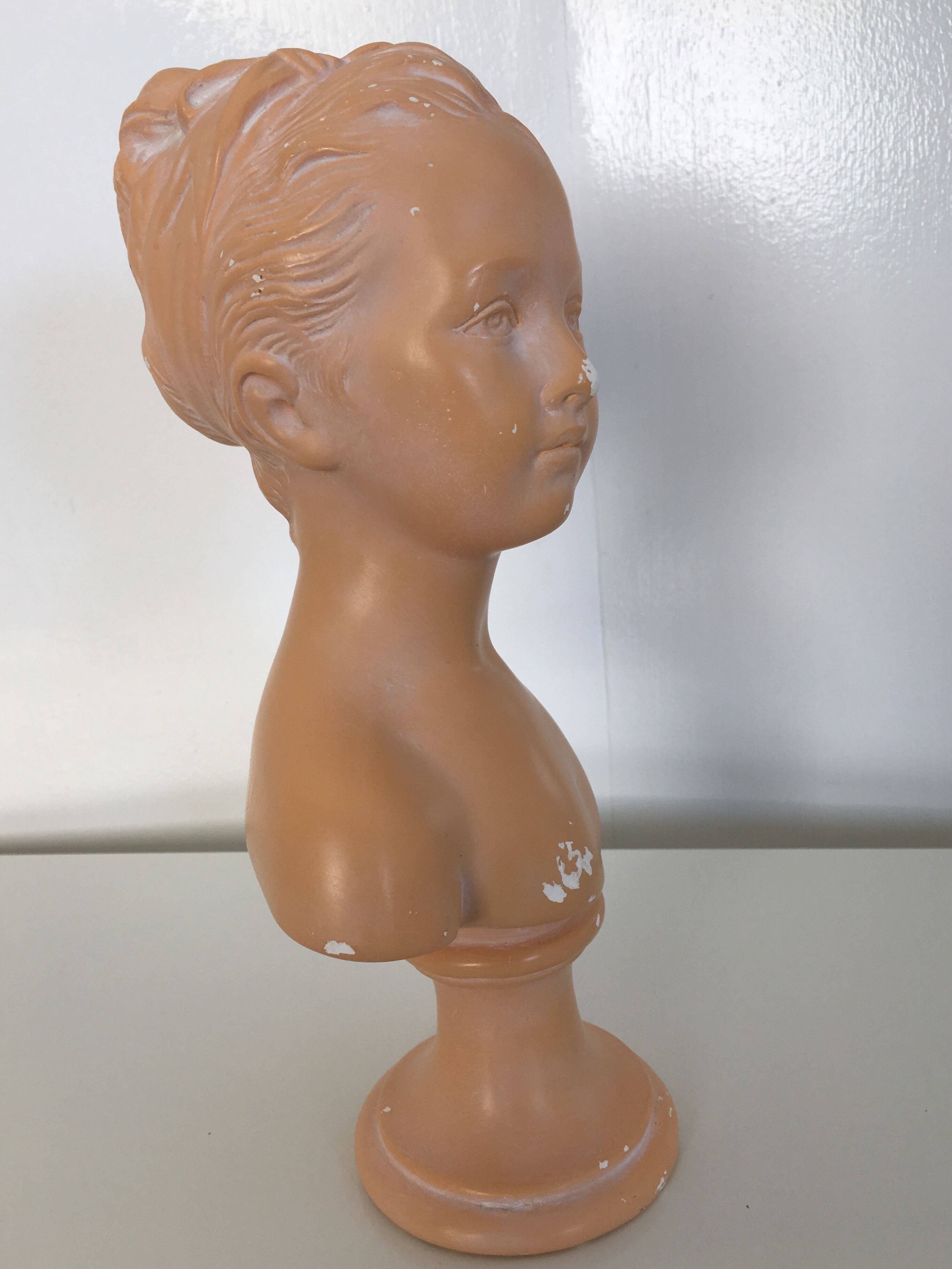 Bust plaster Louise Brongniart after Houdon