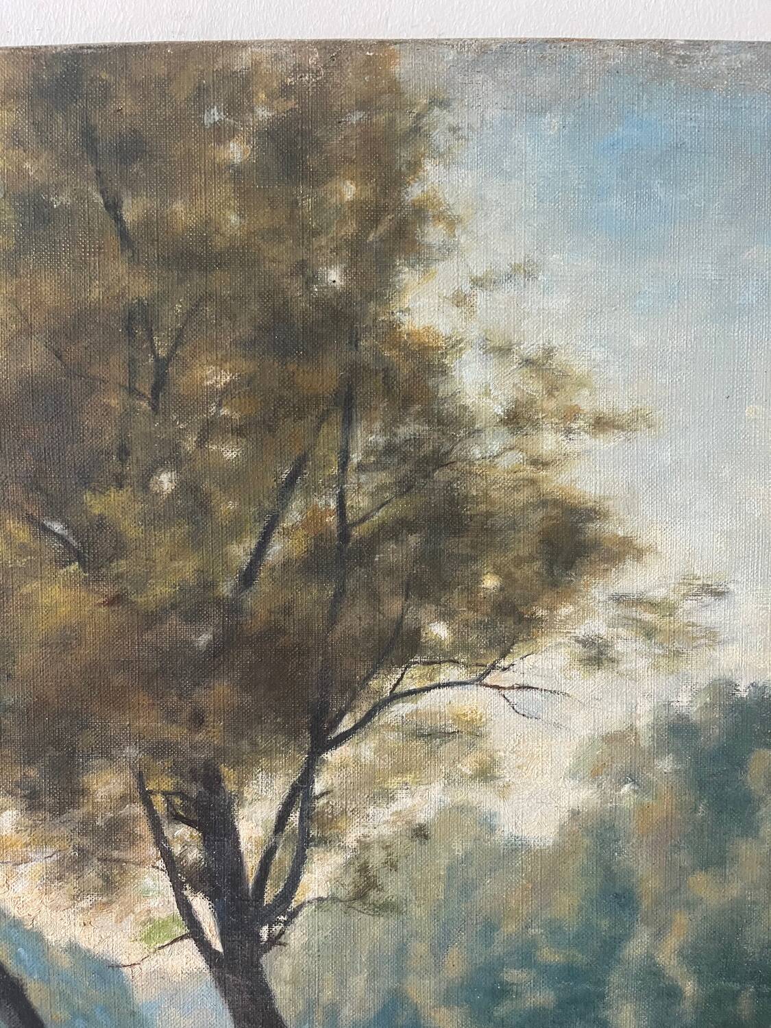 Bank of the Marne, oil on canvas signed Albert Mauguiere 1875-1968