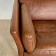 Danish mid-century vintage Mogens Hansen cognac brown leather sofa 60s