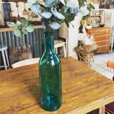 Green bottle vase