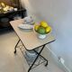 Metal serving trolley
