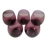Set of 5 water glasses