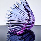 Vase - Large Purple Crystal Cup • Vintage • Cristallerie de Bayel • 1950