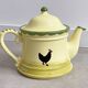 Zeller rooster and hen teapot, coffee pot, vintage ceramic tableware