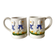 Vintage slurry mugs 80s