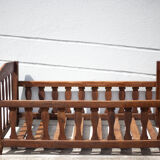 Children's wooden bed, old baby bed, children's bedroom bed, vintage decor