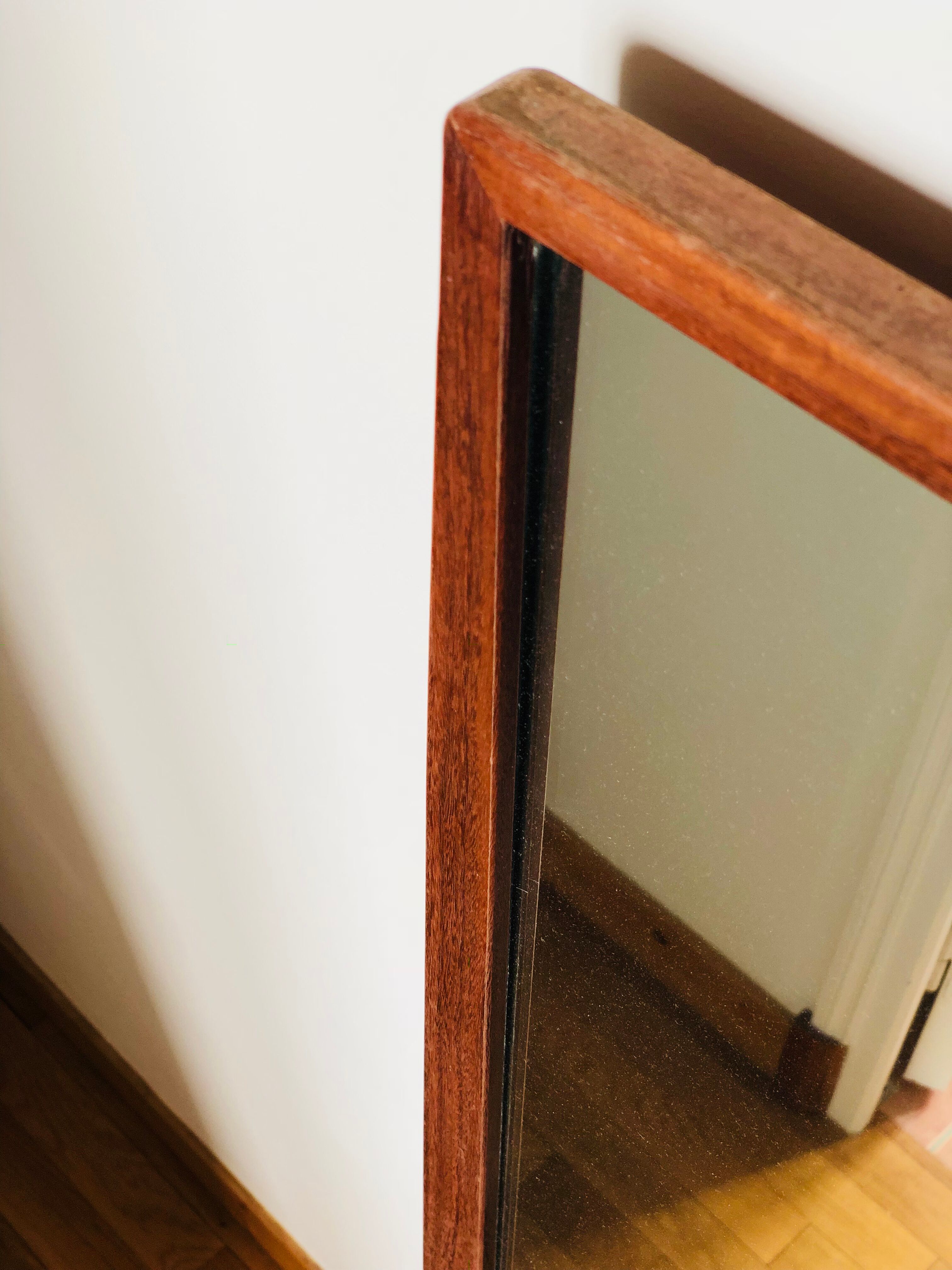 Scandinavian teak mirror 1960 - 139 cm x 46 cm