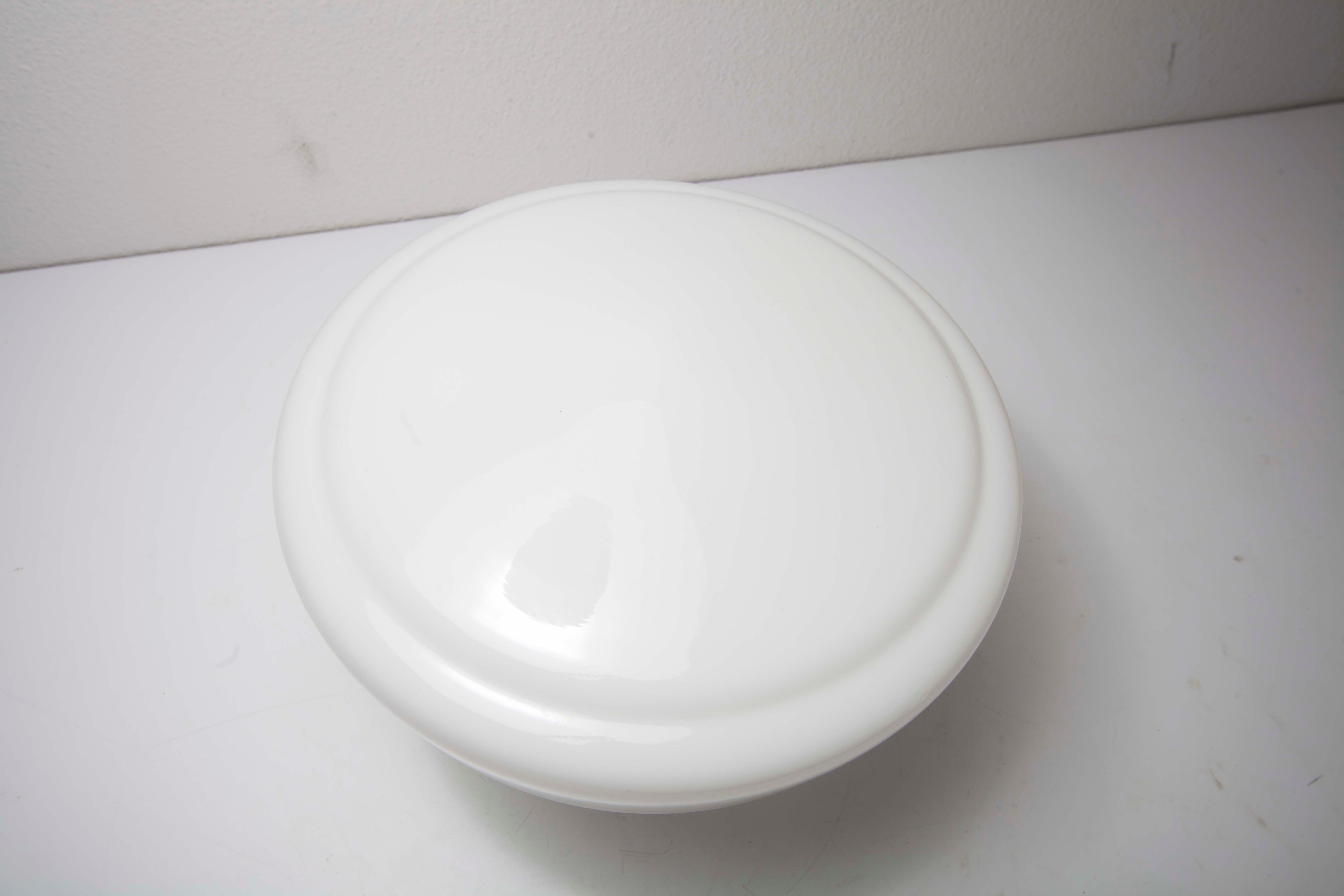 Globe opaline and brass plafon d30cm