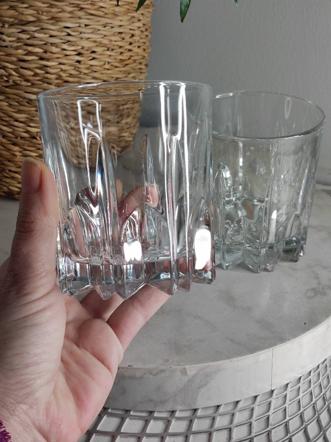 Crystal whisky glasses