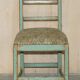 Pair of antique French chairs with original paint.