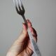 6 vintage/antique silver-plated trident forks, art deco style, SFAM