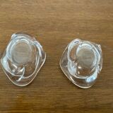 Pair of Crystal Salt Pepper Shakers BAYEL Made In France Vintage #C129