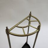 Support pour parapluie laiton et fonte demi lune