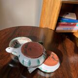 3 Vallauris fondue pots with thistle decoration by Etienne Daniel