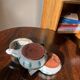 3 Vallauris fondue pots with thistle decoration by Etienne Daniel